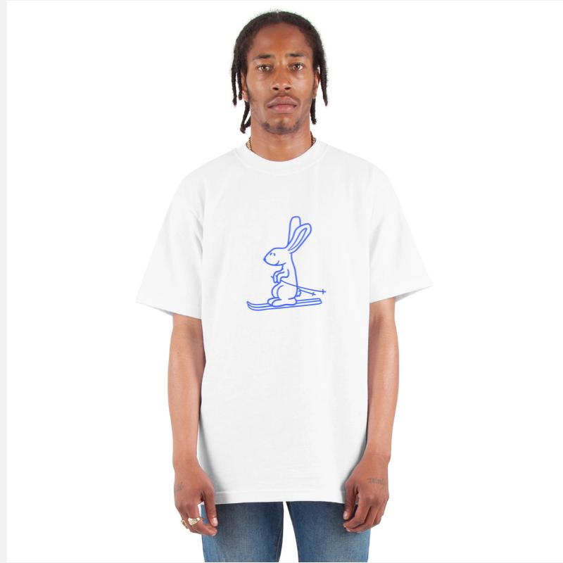 Bunny Ski Rabbit Skiing Winter Snow Love Fun Cool