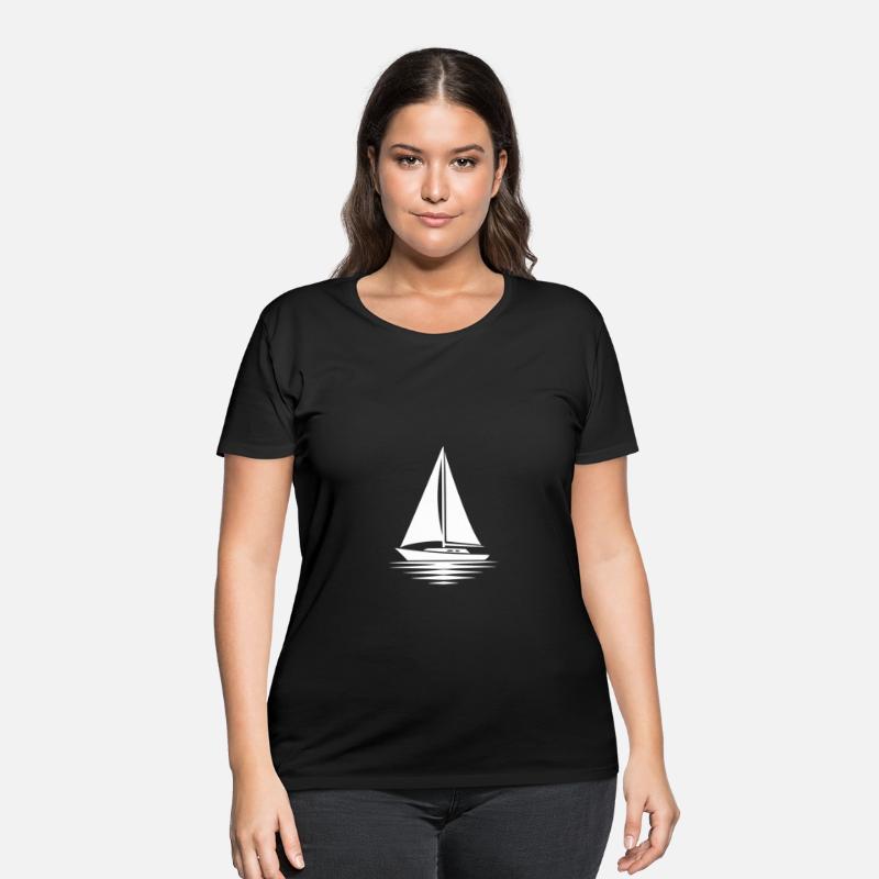 Calm Water With Sailboat And Sails Set