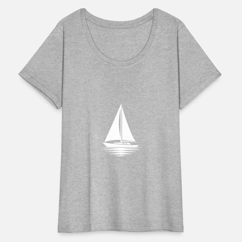 Calm Water With Sailboat And Sails Set
