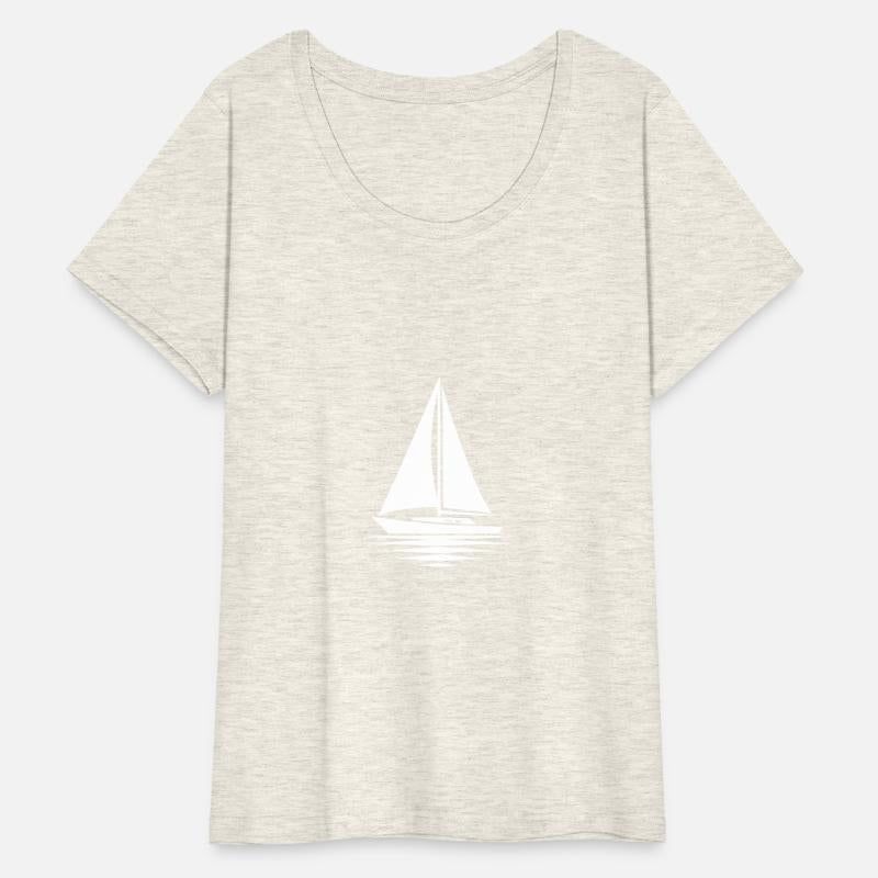 Calm Water With Sailboat And Sails Set