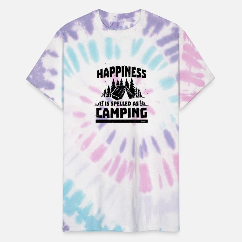 Camping happiness satisfaction funny saying
