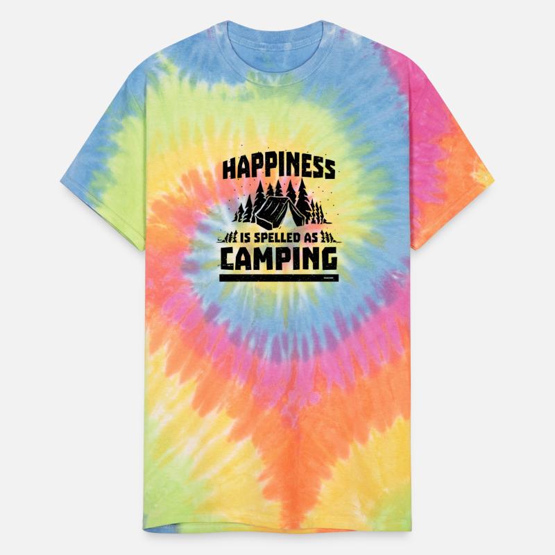 Camping happiness satisfaction funny saying