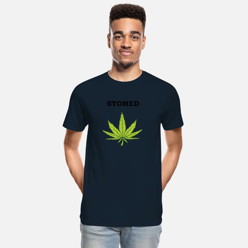 Cannabis Leaf with Stoned