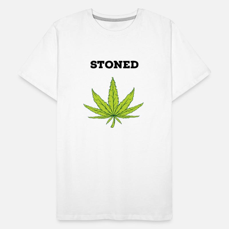 Cannabis Leaf with Stoned