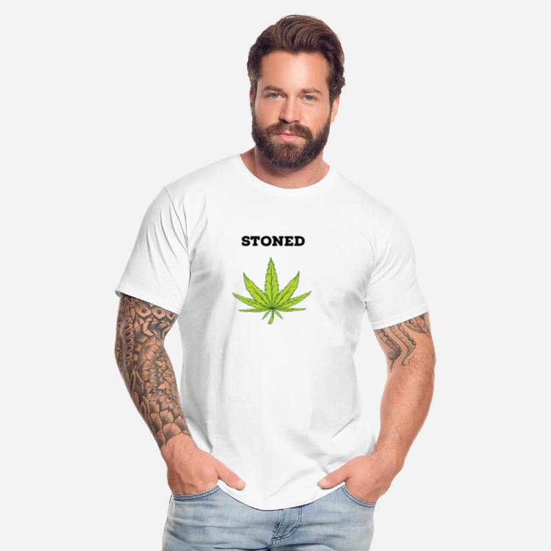 Cannabis Leaf with Stoned