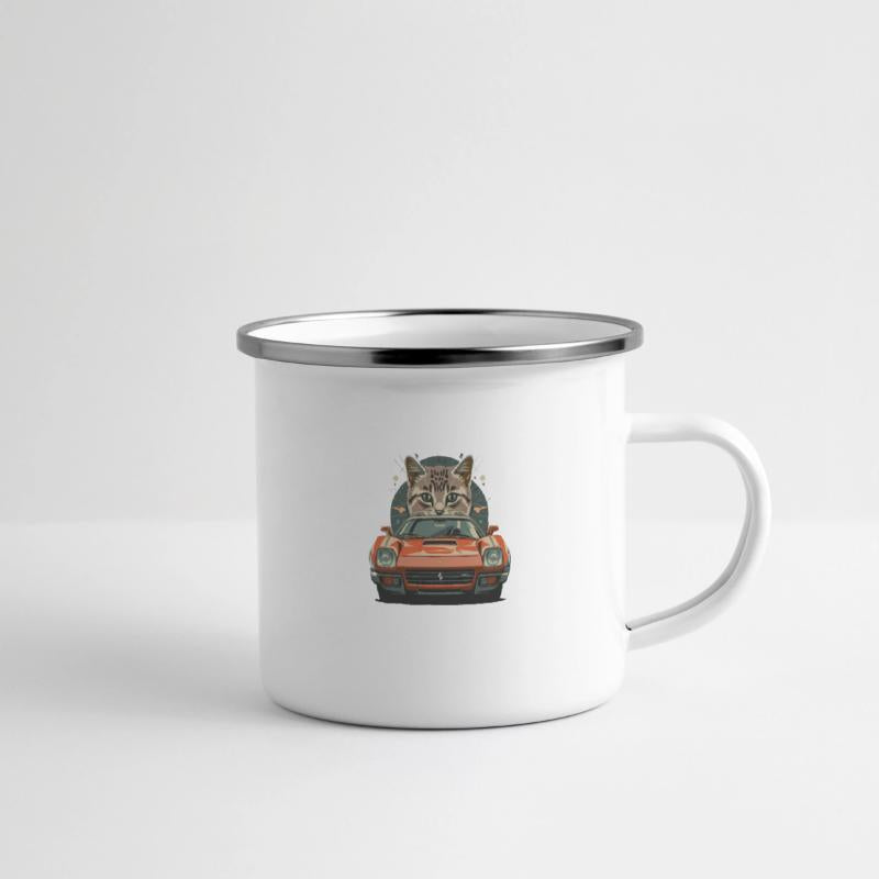 Cat driving a sportscar