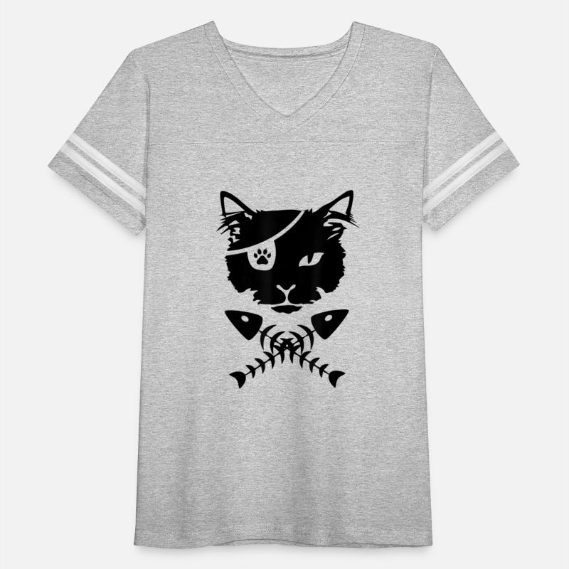 Cat head with fish bone