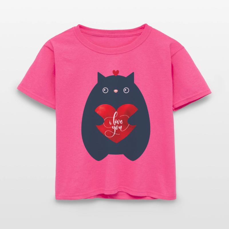Cat In Love-I Love You-Cute Kitten Valentine Day