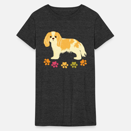 Cavalier King Charles Spaniel And Paw Print