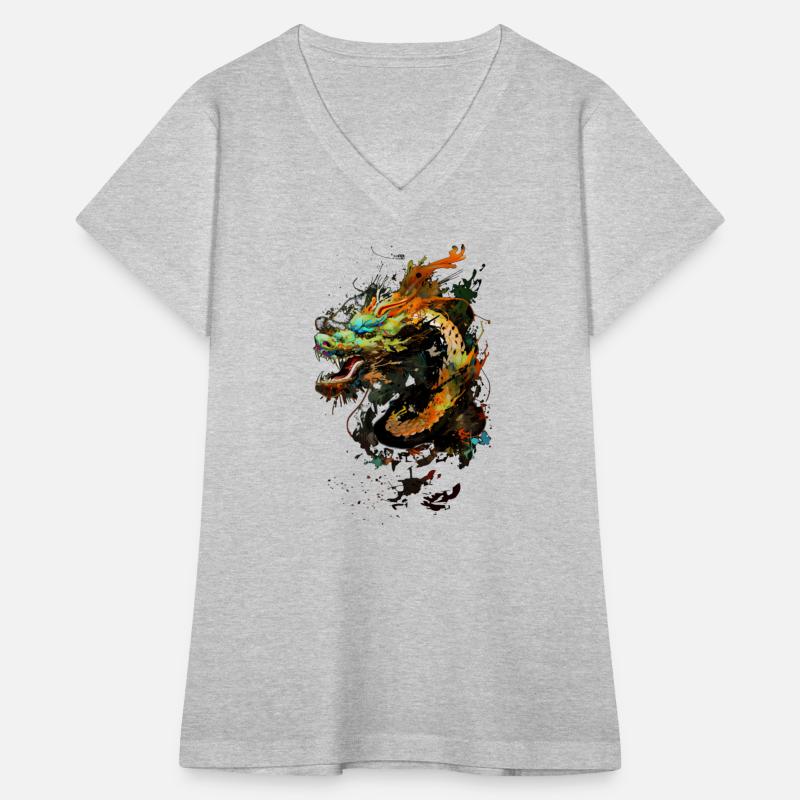 Chinese dragon Illustration on a flat color