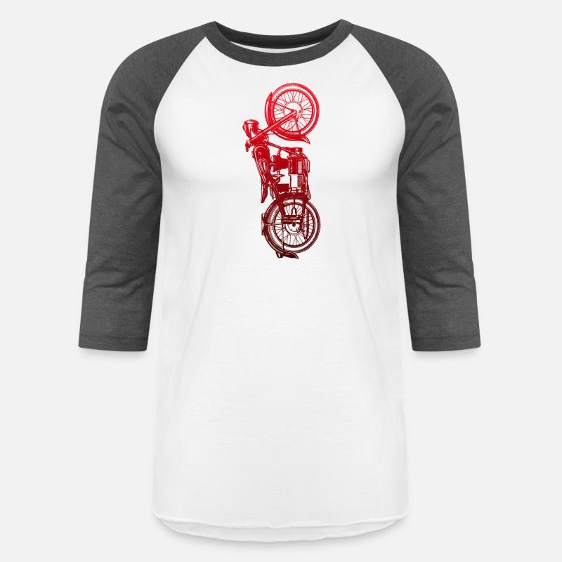 Classic Biker Vintage Retro Black Motorcycle Red