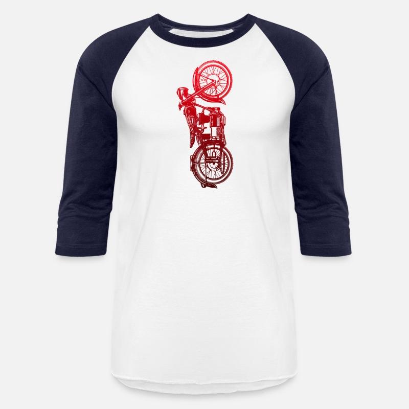 Classic Biker Vintage Retro Black Motorcycle Red