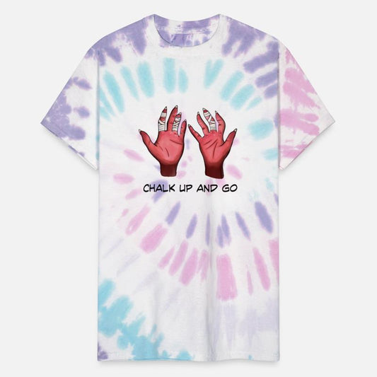 Climber hands. Chalk up and go.