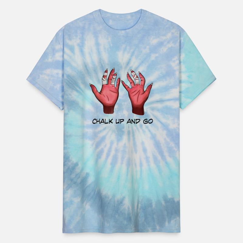 Climber hands. Chalk up and go.