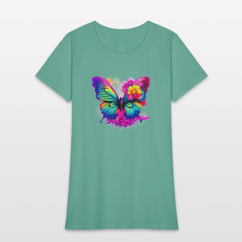 Colorful Butterfly in Flight with Vibrant Wings