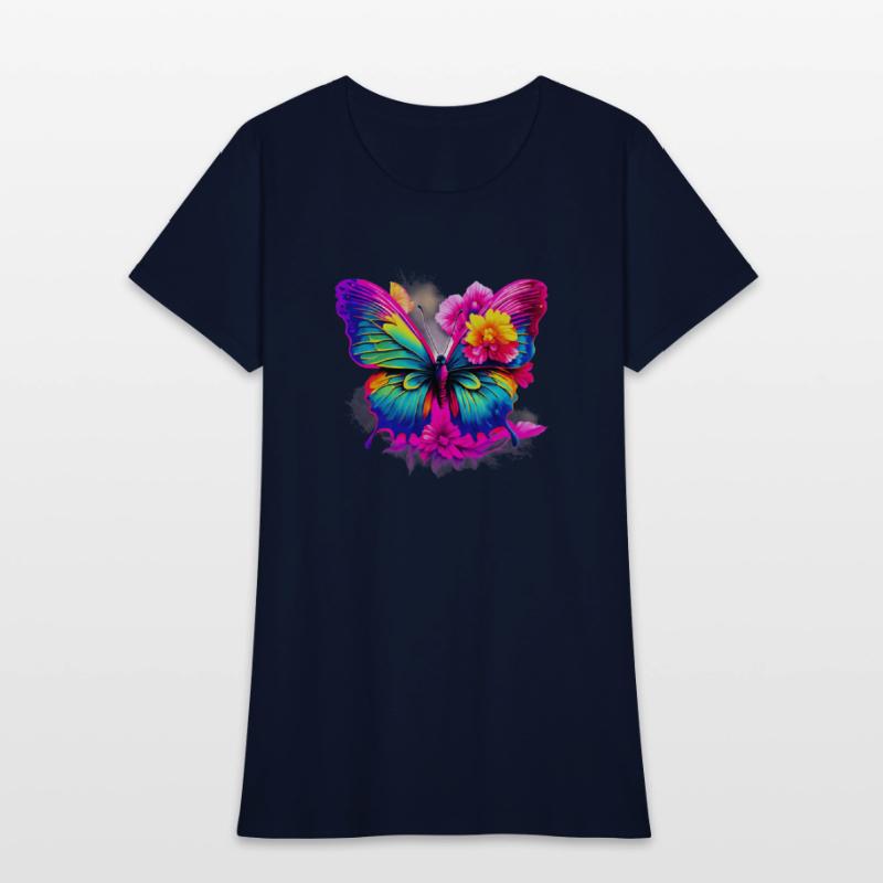 Colorful Butterfly in Flight with Vibrant Wings