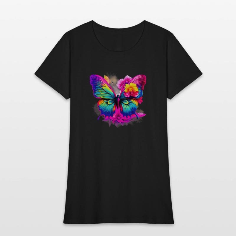 Colorful Butterfly in Flight with Vibrant Wings