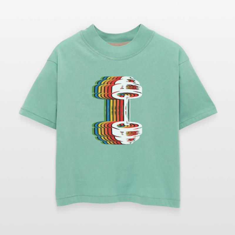 Colorful Dumbbell Fitness Design – Bold Workout