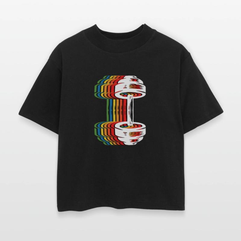 Colorful Dumbbell Fitness Design – Bold Workout