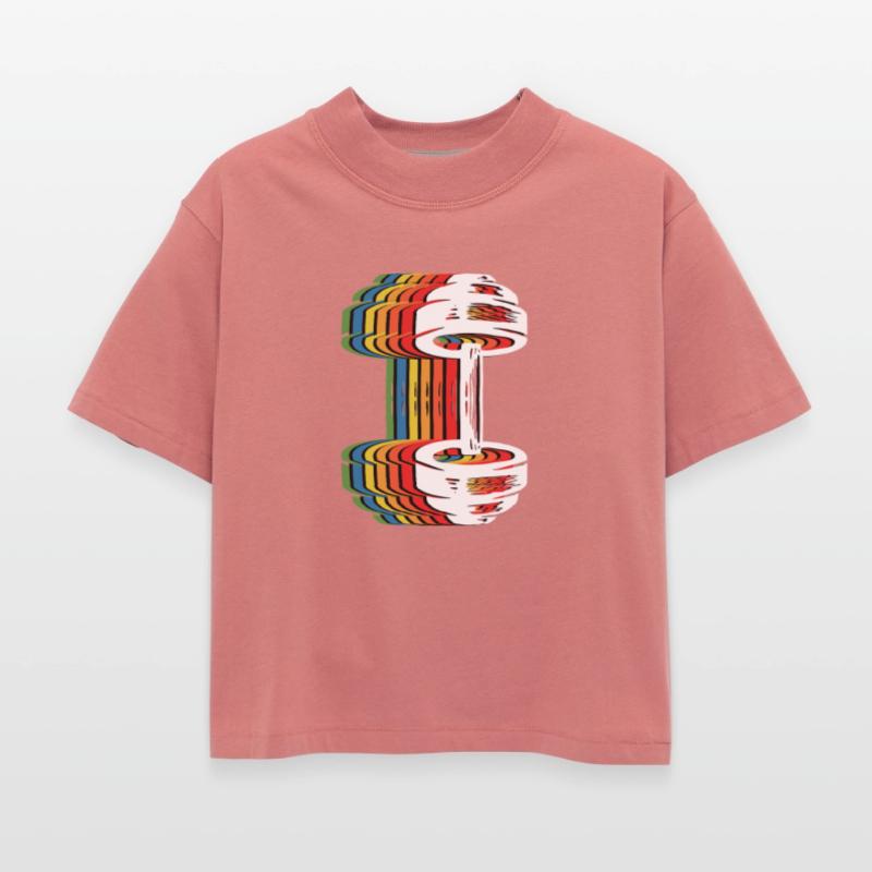 Colorful Dumbbell Fitness Design – Bold Workout