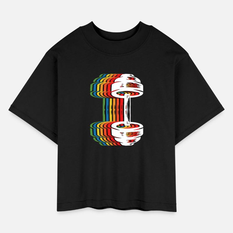 Colorful Dumbbell Fitness Design – Bold Workout