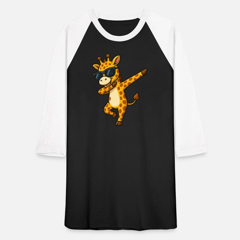Cool giraffe dabbing with sunglasses summer Africa