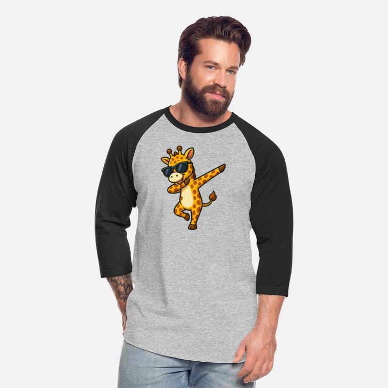 Cool giraffe dabbing with sunglasses summer Africa