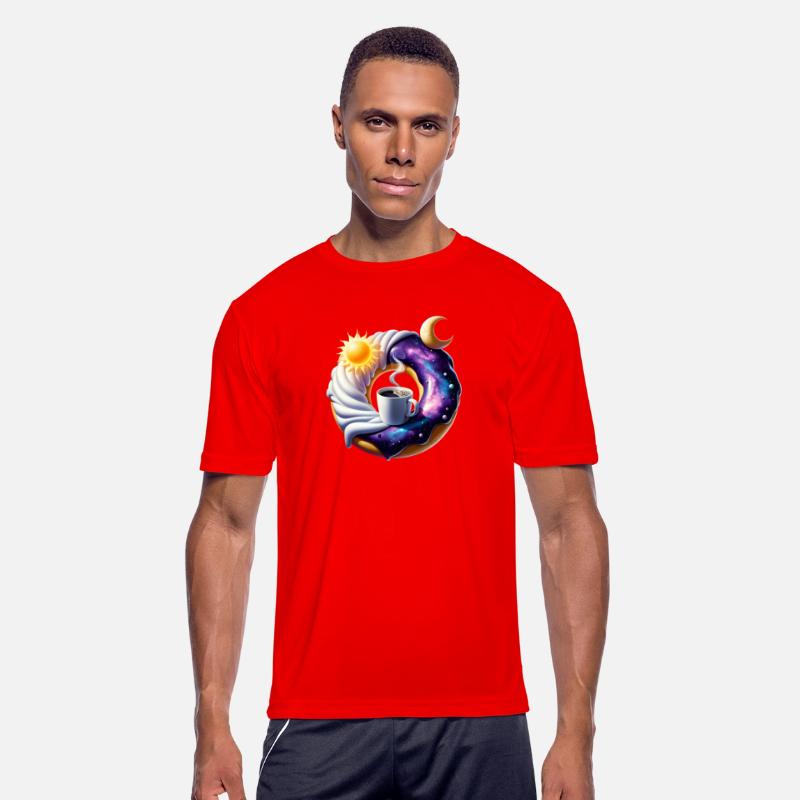 Cosmic Donut with Cup of Coffee