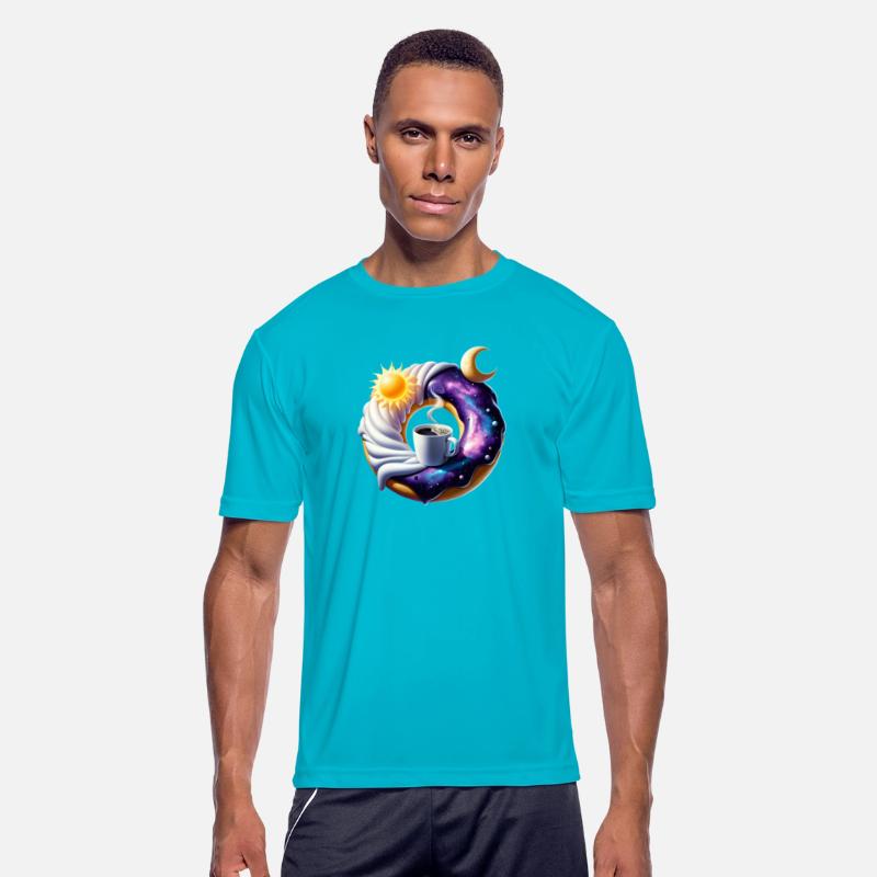 Cosmic Donut with Cup of Coffee