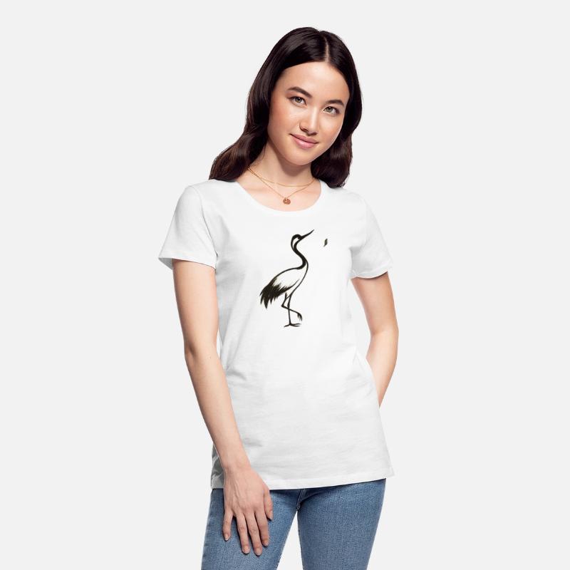 Crane & Petal – Minimalist Ink Bird Design