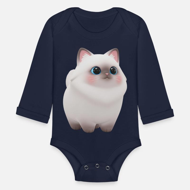 Cute 3D Ragdoll cat character illustration