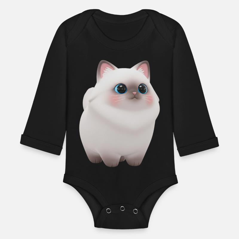 Cute 3D Ragdoll cat character illustration