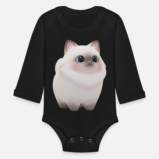 Cute 3D Ragdoll cat character illustration