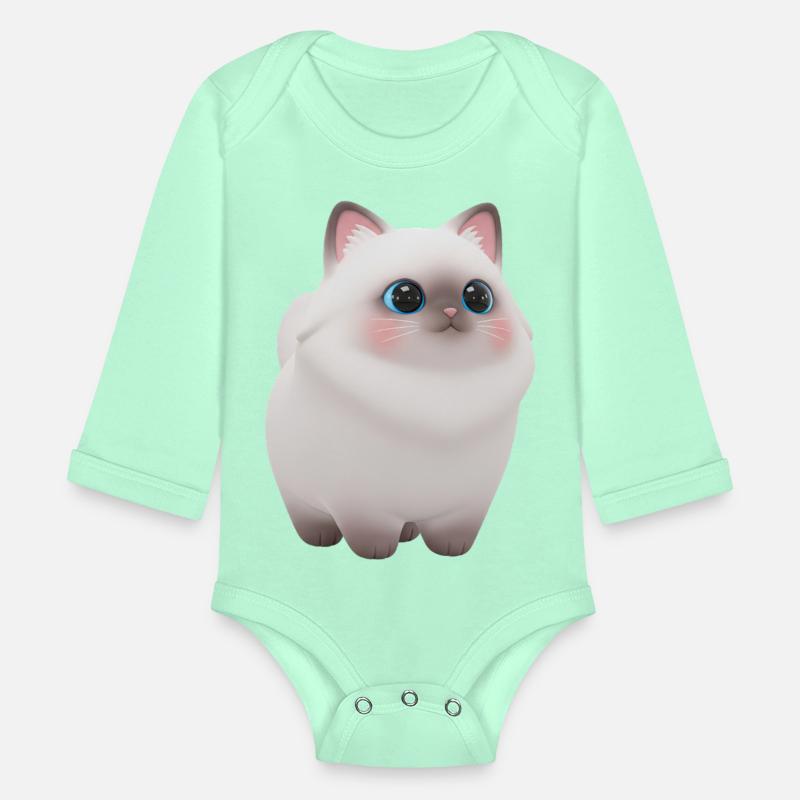 Cute 3D Ragdoll cat character illustration