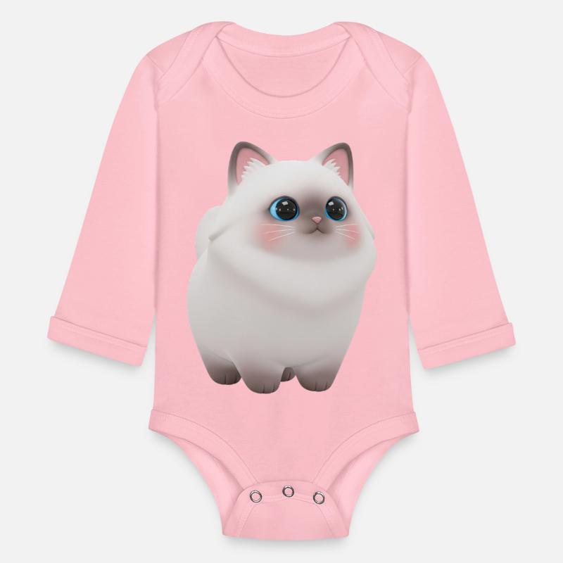 Cute 3D Ragdoll cat character illustration