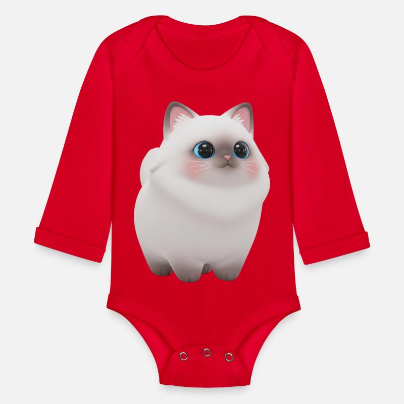 Cute 3D Ragdoll cat character illustration