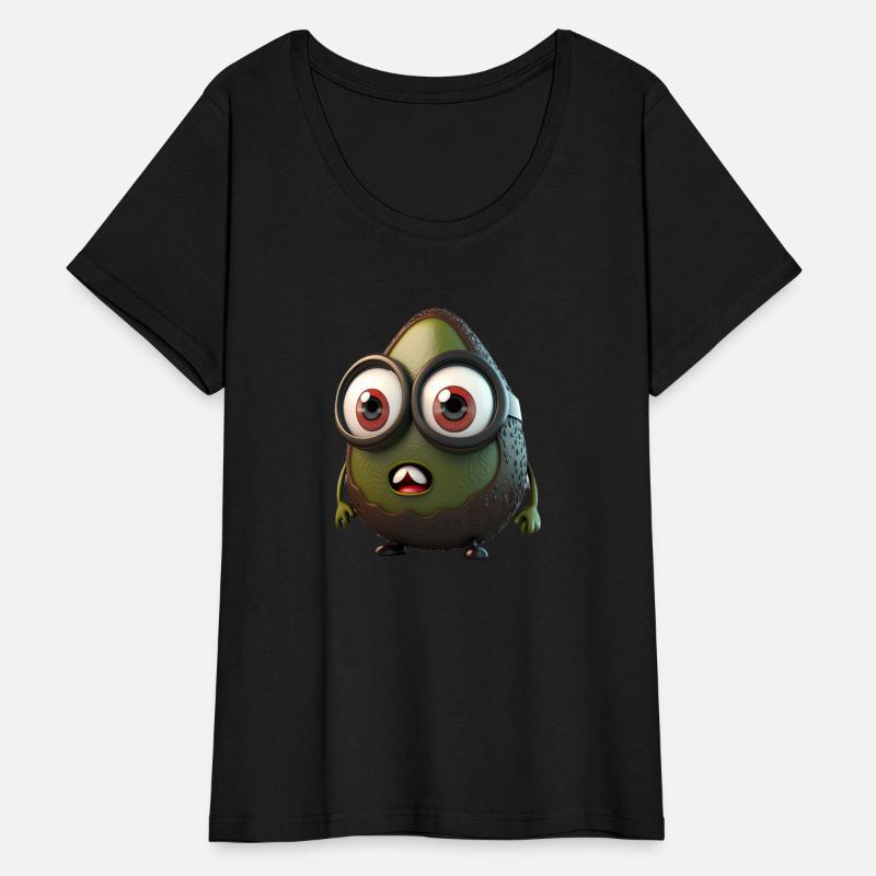 Cute avocado cartoon character