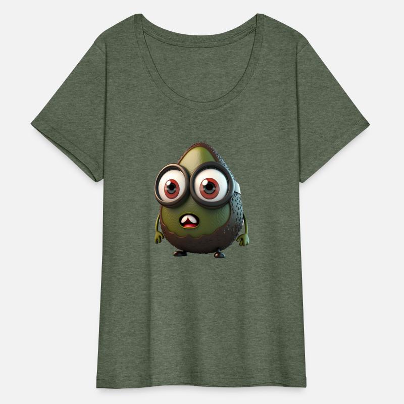 Cute avocado cartoon character