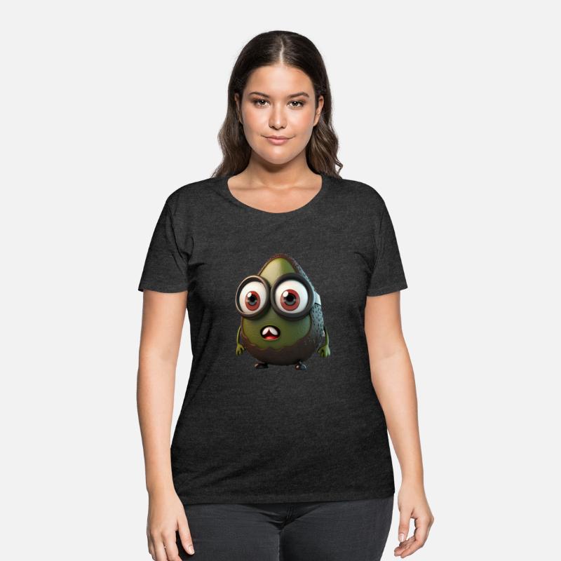 Cute avocado cartoon character