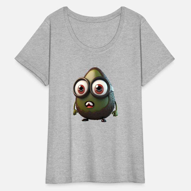 Cute avocado cartoon character