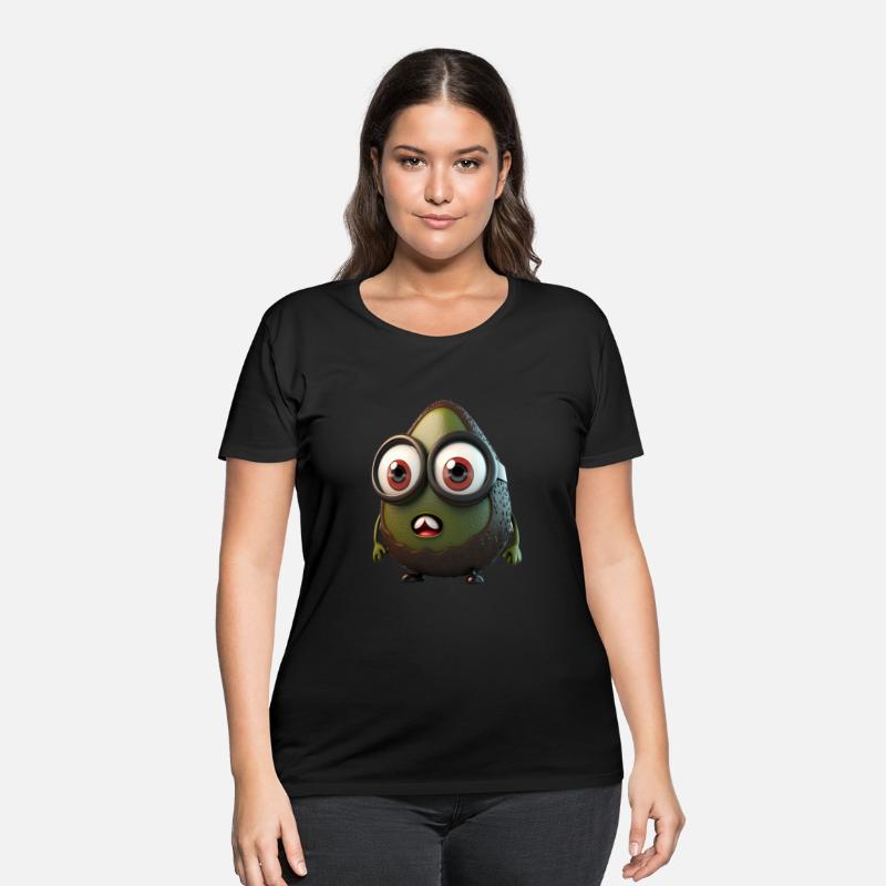 Cute avocado cartoon character