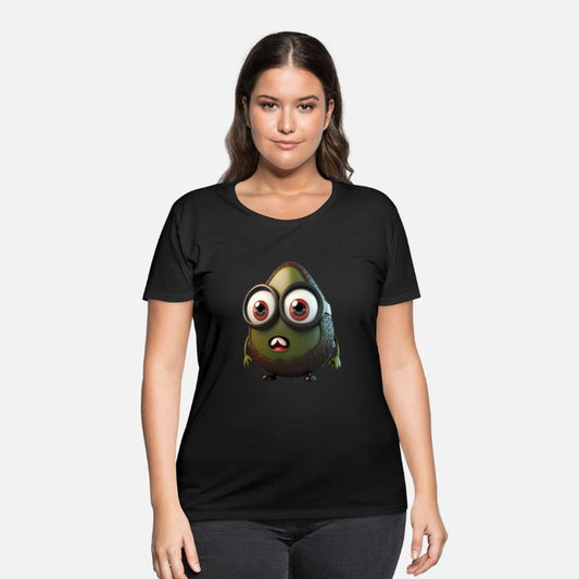 Cute avocado cartoon character