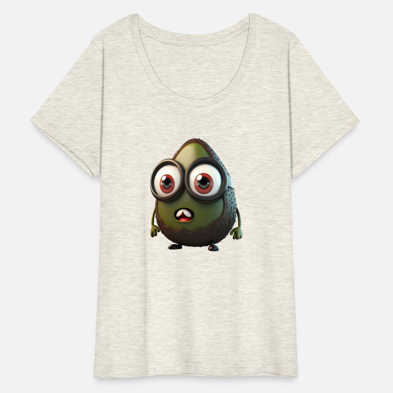 Cute avocado cartoon character