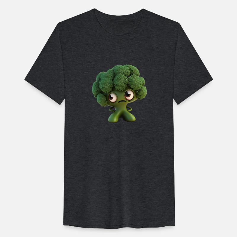 Cute broccoli cartoon character