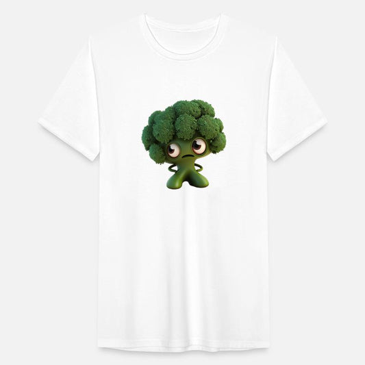 Cute broccoli cartoon character