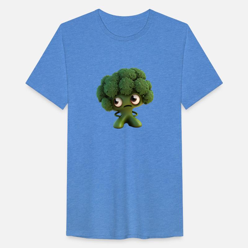 Cute broccoli cartoon character