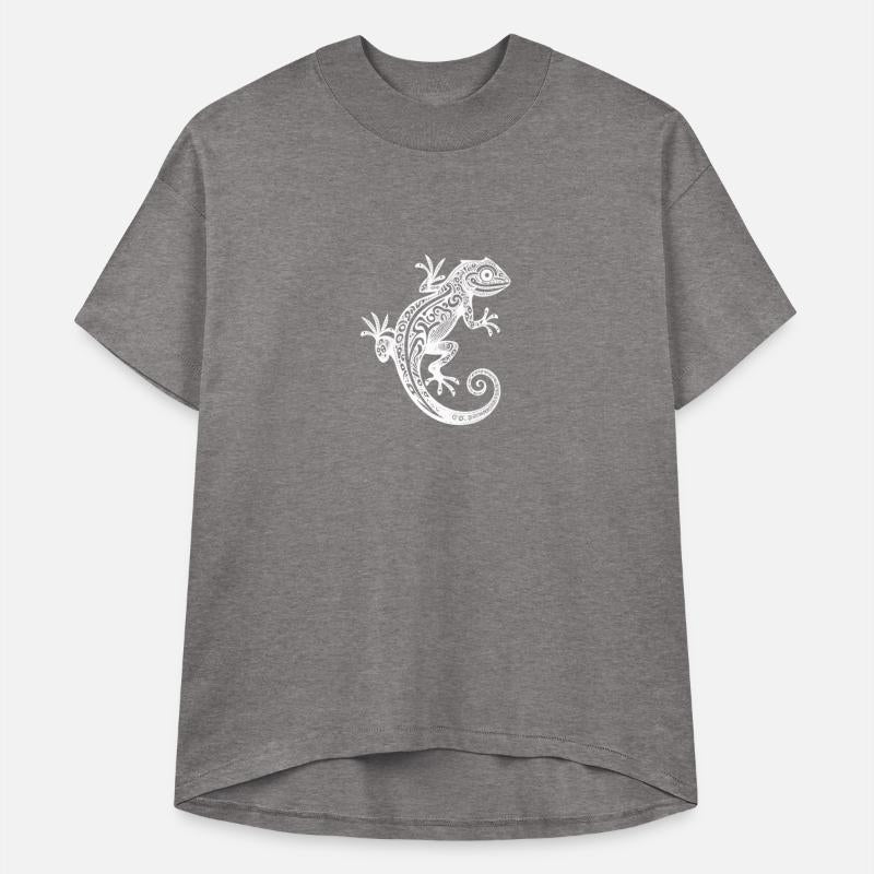 Cute Tribal Tattoo Gecko On The Wall