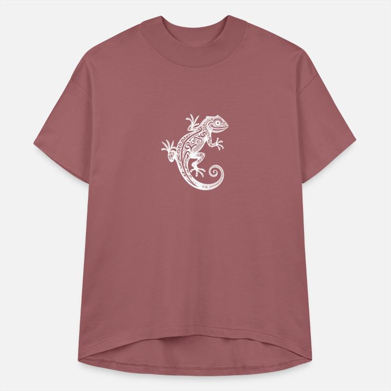 Cute Tribal Tattoo Gecko On The Wall