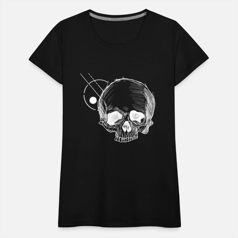 darkart skull meets geometric forms (whiteversion)