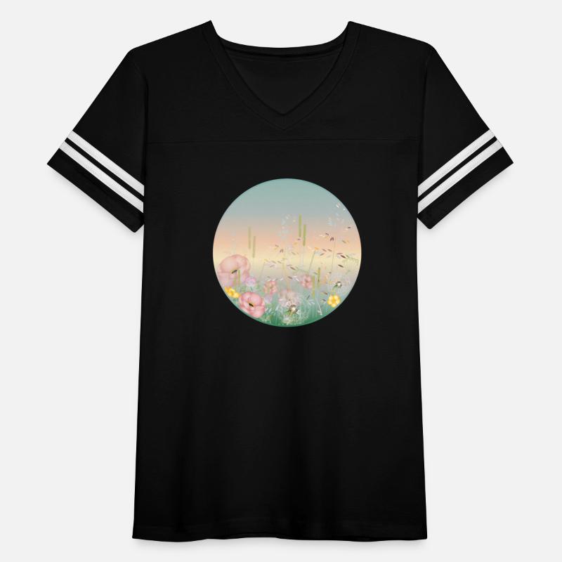 delicate blooming meadow in pastel colors